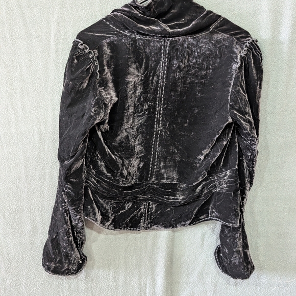 Nougat London Black Velour Jacket - Women's Size 2 - Picture 2 of 4